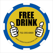Load image into Gallery viewer, Cocktails on Me! custom poker chips in usa,australia,new zealand, canada
