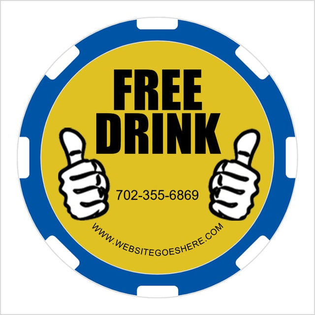 Cocktails on Me! custom poker chips in usa,australia,new zealand, canada